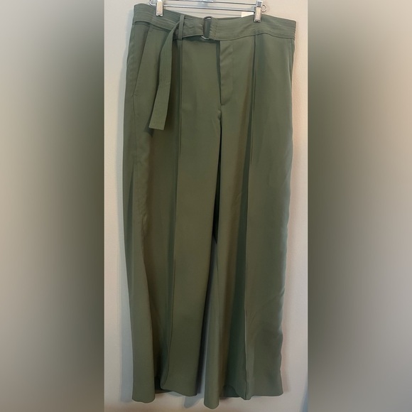 Banana Republic Olive Green High-Rise Wide-Leg Utility Pant Size 12 - Picture 2 of 13